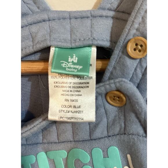 Disney Baby 12M (12 Months) Baby Unisex Stitch Aloha Snap Overalls - Picture 4 of 10